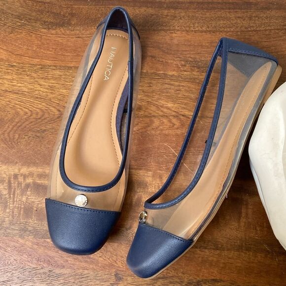 Nautica Clear Ballet Flats Blue New Size 8.5 - Picture 3 of 10